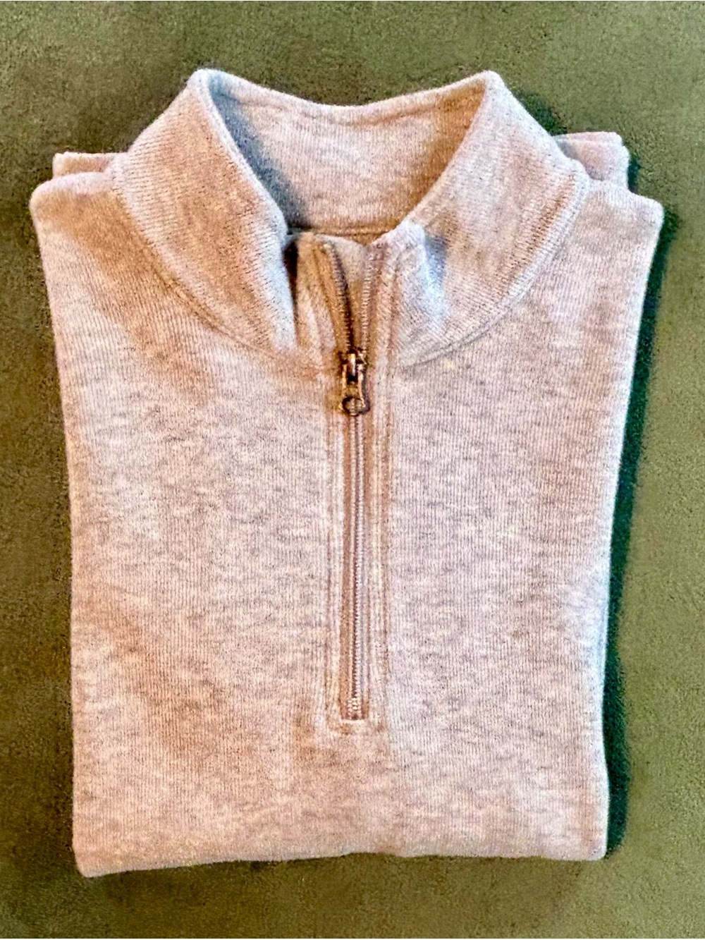 GAP Kids Light Gray Half-Zip Mock Neck Sweater, Size: XXL (boys)